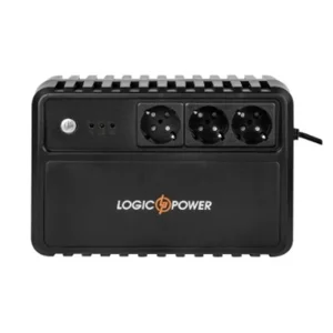 ДБЖ LogicPower LP-U600VA-3PS, Lin.int., AVR, 3 x євро, пластик, LP16158 UA