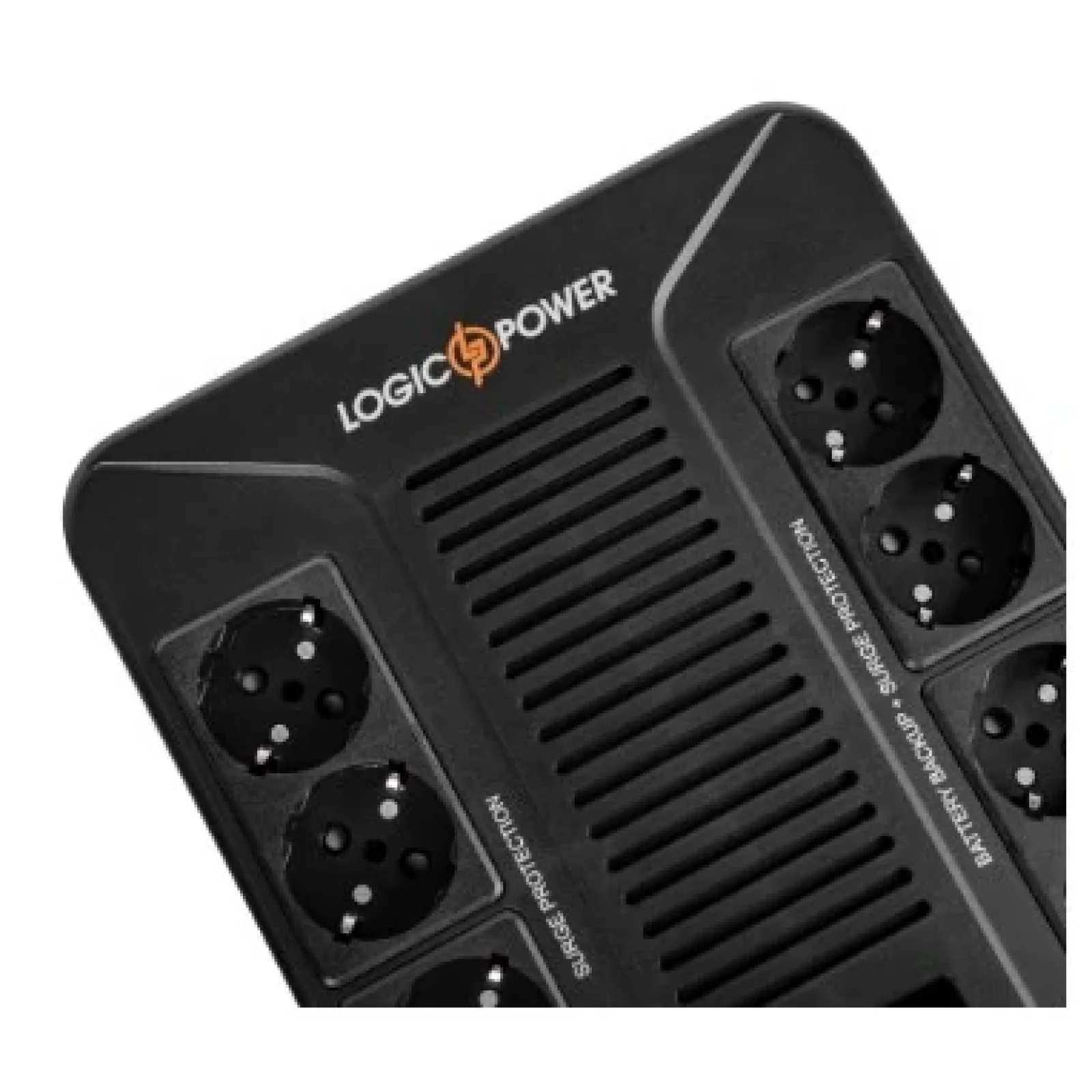 ДБЖ LogicPower LP-UL600VA-8PS, Lin.int., AVR, 8 x євро, пластик, LP16160 UA