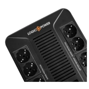 ДБЖ LogicPower LP-UL600VA-8PS, Lin.int., AVR, 8 x євро, пластик, LP16160 UA