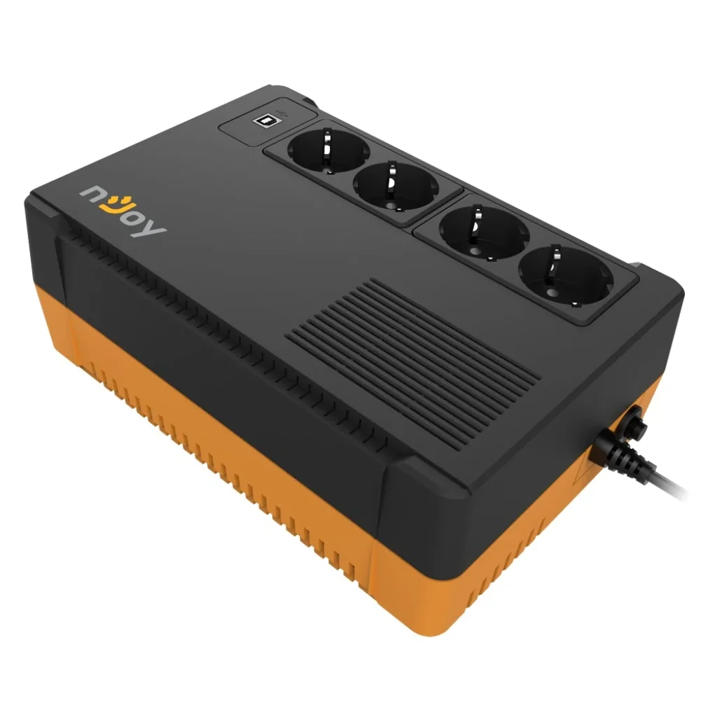 ДБЖ Njoy Soter 600 (PWUP-LI060SR-AZ01B), Lin.int., 4 x Schuko, USB, пластик UA
