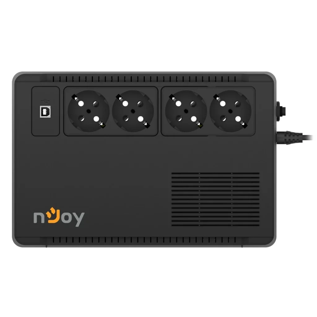 ДБЖ Njoy Soter 600 (PWUP-LI060SR-AZ01B), Lin.int., 4 x Schuko, USB, пластик UA