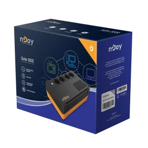 ДБЖ Njoy Soter 600 (PWUP-LI060SR-AZ01B), Lin.int., 4 x Schuko, USB, пластик UA