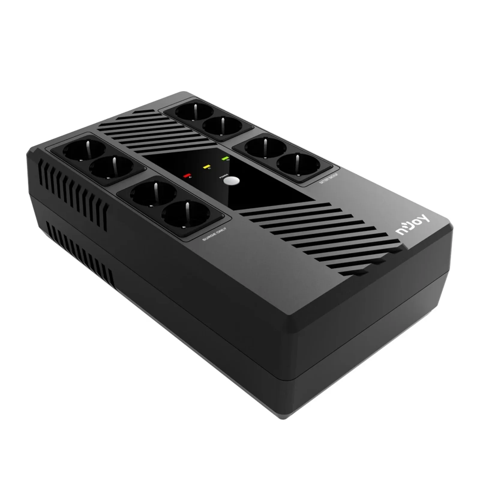 ИБП NJOY Token 600 (UPCSBLS660TTOAZ01B), Lin.int., 8 x Schuko, USB, пластик UA