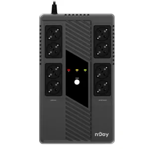 ДБЖ NJOY Token 600 (UPCSBLS660TTOAZ01B), Lin.int., 8 x Schuko, USB, пластик UA