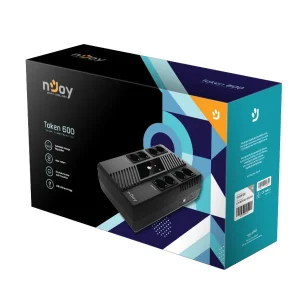 ДБЖ NJOY Token 600 (UPCSBLS660TTOAZ01B), Lin.int., 8 x Schuko, USB, пластик UA