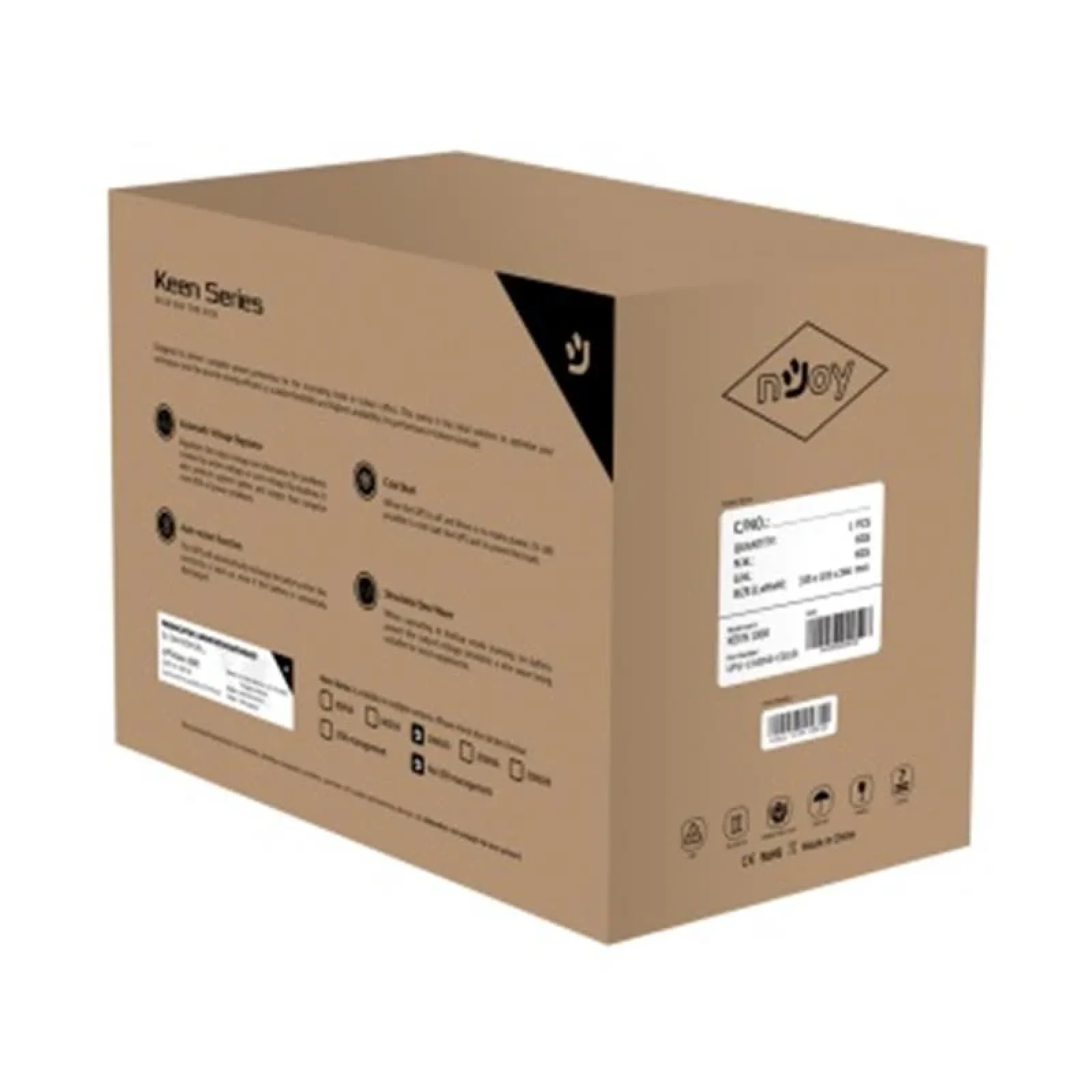 ИБП NJOY Keen 2000 (UPLI-LI200KU-CG01B) Lin.int., AVR, 4 x евро, USB, пластик, Keen 2000 USB UA