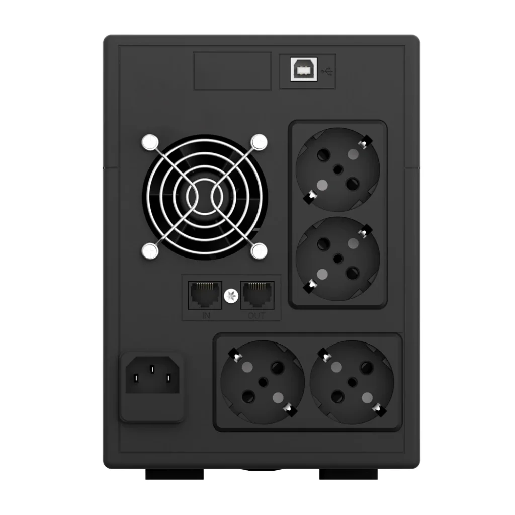 ДБЖ NJOY Cadu 2000 (UPCMTLS620HCAAZ01B), Lin.int., AVR, 4 x Schuko, USB, LCD, пластик UA