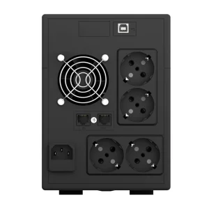 ДБЖ NJOY Cadu 2000 (UPCMTLS620HCAAZ01B), Lin.int., AVR, 4 x Schuko, USB, LCD, пластик UA