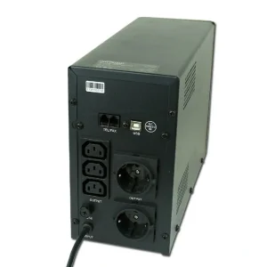 ДБЖ EnerGenie EG-UPS-034 1500VA, Line Int., AVR, 3xIEC+2xSchuko, USB, LCD, RJ11 UA