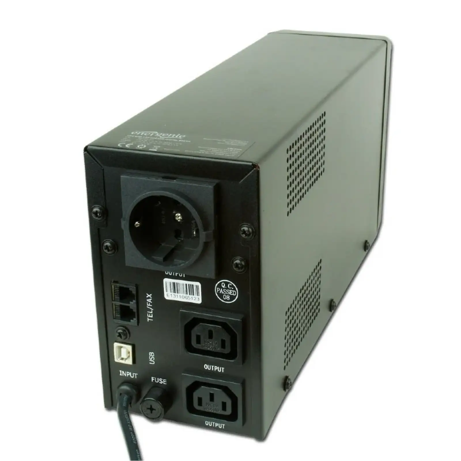 ДБЖ EnerGenie EG-UPS-032 850VA, Line Int., AVR ,2xIEC+1xSchuko, USB, LCD, RJ11 UA