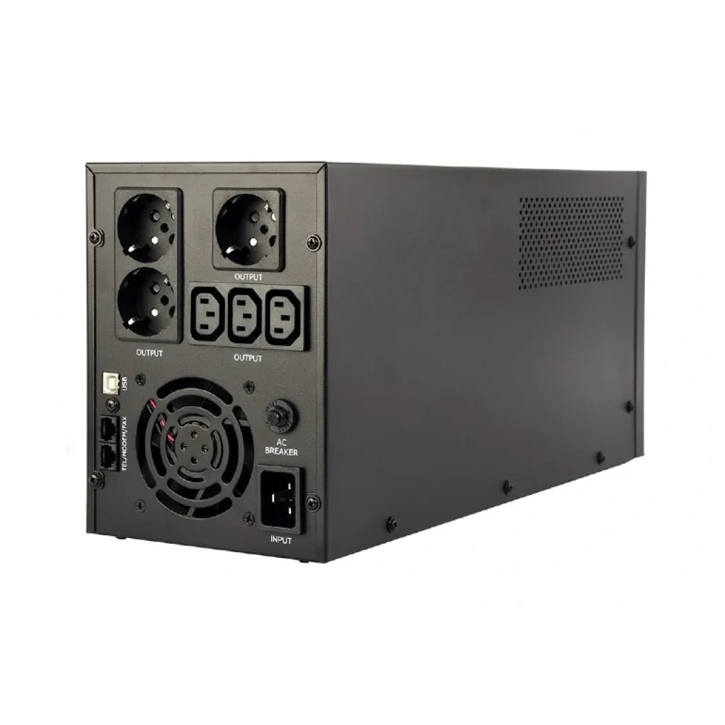 ДБЖ EnerGenie EG-UPS-036 3000VA, Line Int., AVR, 3xIEC+3xSchuko, USB, LCD, RJ11 UA