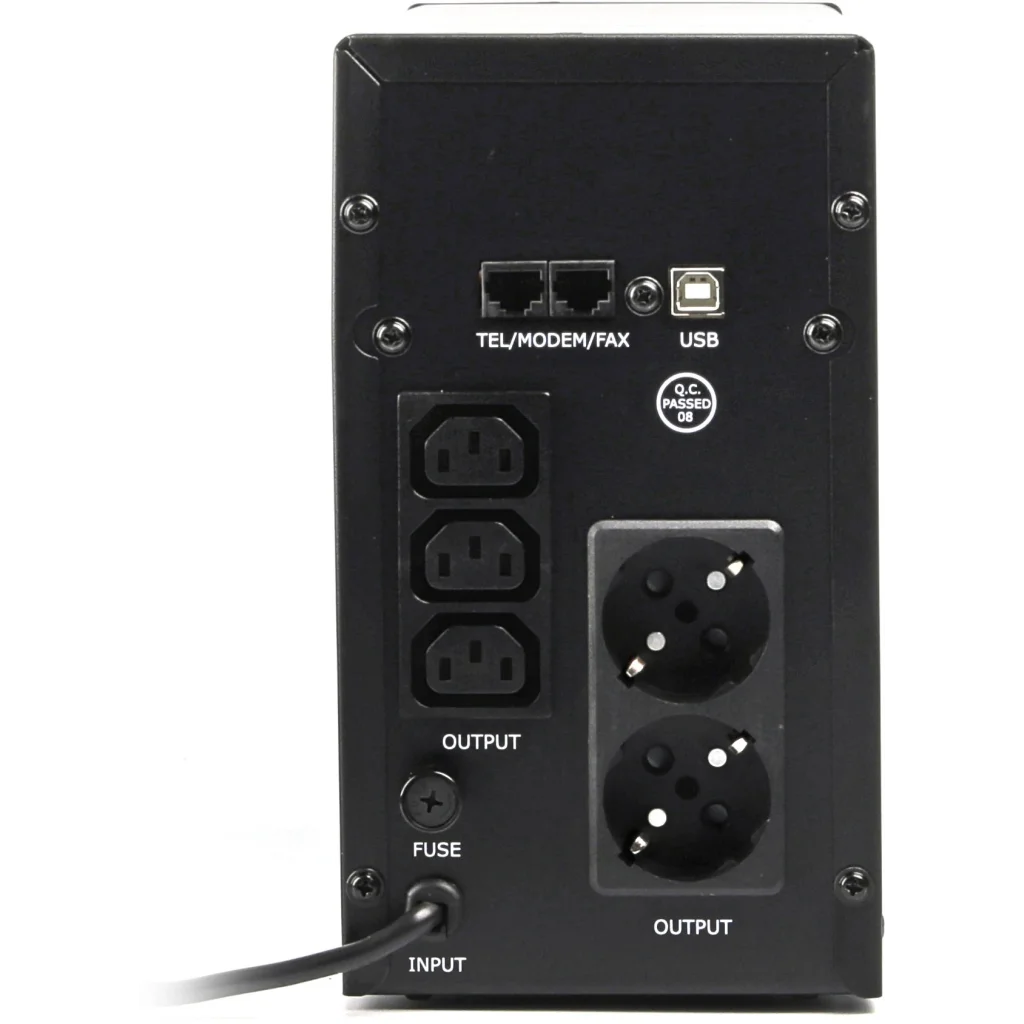 ИБП EnerGenie EG-UPS-035 2000VA, Line Int., AVR, 3xIEC+2xSchuko, USB, LCD, RJ11 UA