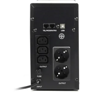 ИБП EnerGenie EG-UPS-035 2000VA, Line Int., AVR, 3xIEC+2xSchuko, USB, LCD, RJ11 UA