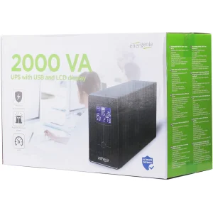 ИБП EnerGenie EG-UPS-035 2000VA, Line Int., AVR, 3xIEC+2xSchuko, USB, LCD, RJ11 UA