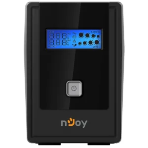 ДБЖ NJOY Cadu 650 (UPCMTLS665TCAAZ01B), Lin.int., AVR, 2 x Schuko, USB, LCD, пластик UA