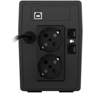 ДБЖ NJOY Cadu 650 (UPCMTLS665TCAAZ01B), Lin.int., AVR, 2 x Schuko, USB, LCD, пластик UA