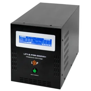 ДБЖ LogicPower LPY-B-PSW-6000VA+ (4200Вт)10A/20A, з правильною синусоїдою, 48V, LP6615 UA