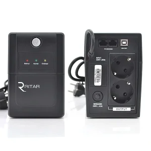 ДБЖ Ritar RTP650-U Proxima-L 390W, Lin.int., AVR, 2xSchuko, пластик (RTP650L-U/09988) UA