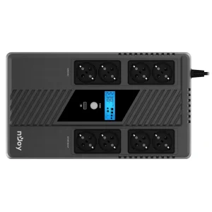 ДБЖ NJOY Token 800 (UPCSBLS680TTOAZ01B), Lin.int., 8 x Schuko, USB, LCD, пластик UA