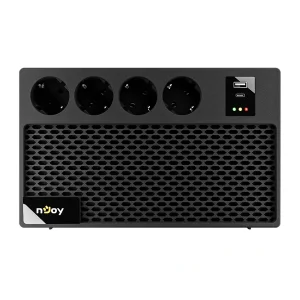ДБЖ NJOY Renton 650 Plus (UPCSBLS665TRPCG01B) Lin.int., AVR, 4 x євро, 1 x USB Type A, 1xUSB Type C, пластик UA