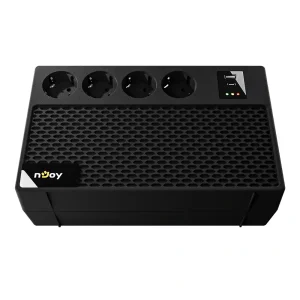 ДБЖ NJOY Renton 650 Plus (UPCSBLS665TRPCG01B) Lin.int., AVR, 4 x євро, 1 x USB Type A, 1xUSB Type C, пластик UA