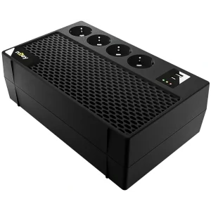 ДБЖ NJOY Renton 650 Plus (UPCSBLS665TRPCG01B) Lin.int., AVR, 4 x євро, 1 x USB Type A, 1xUSB Type C, пластик UA