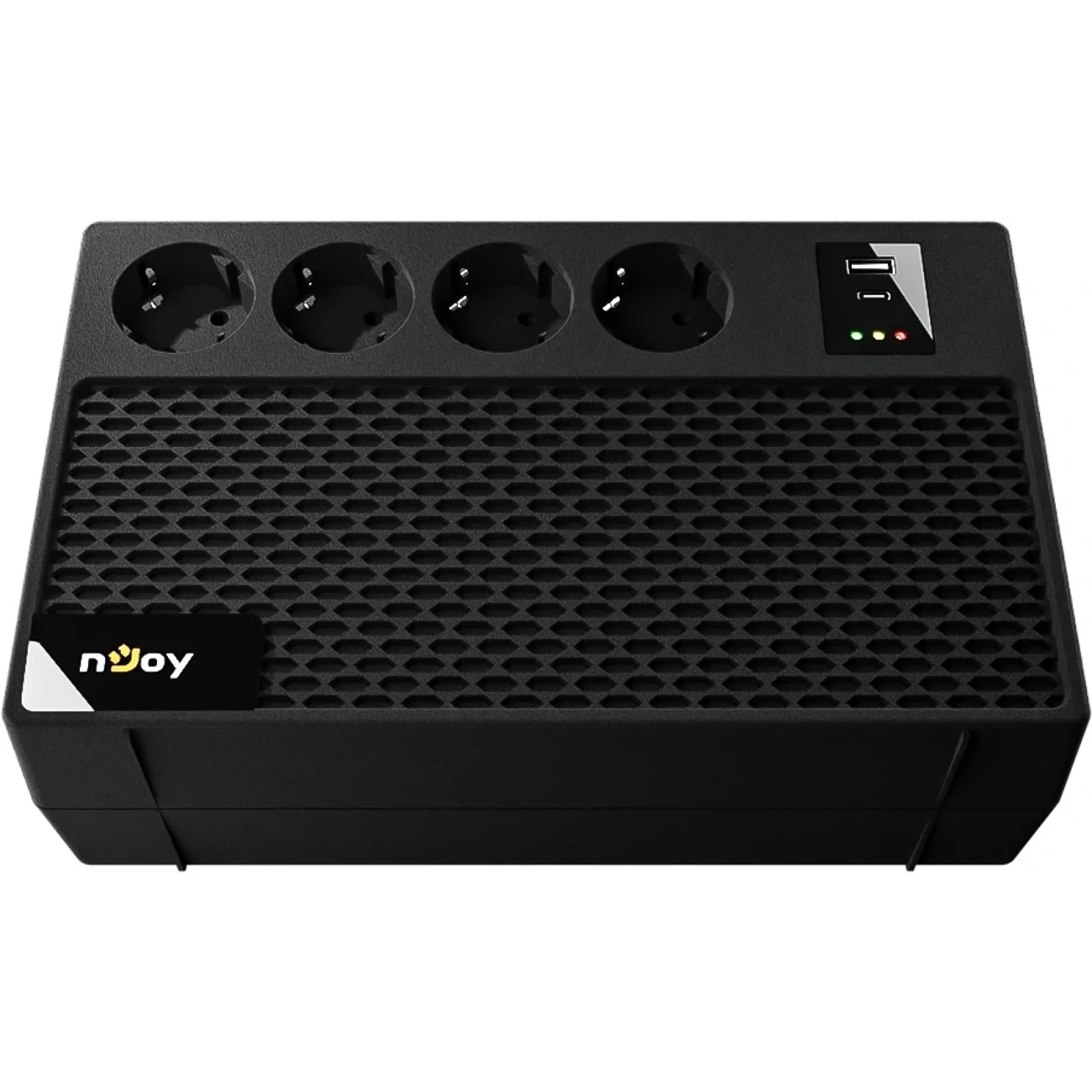 ИБП NJOY Renton 650 Plus (UPCSBLS665TRPCG01B) Lin.int., AVR, 4 x евро, 1 x USB Type A, 1xUSB Type C, пластик UA