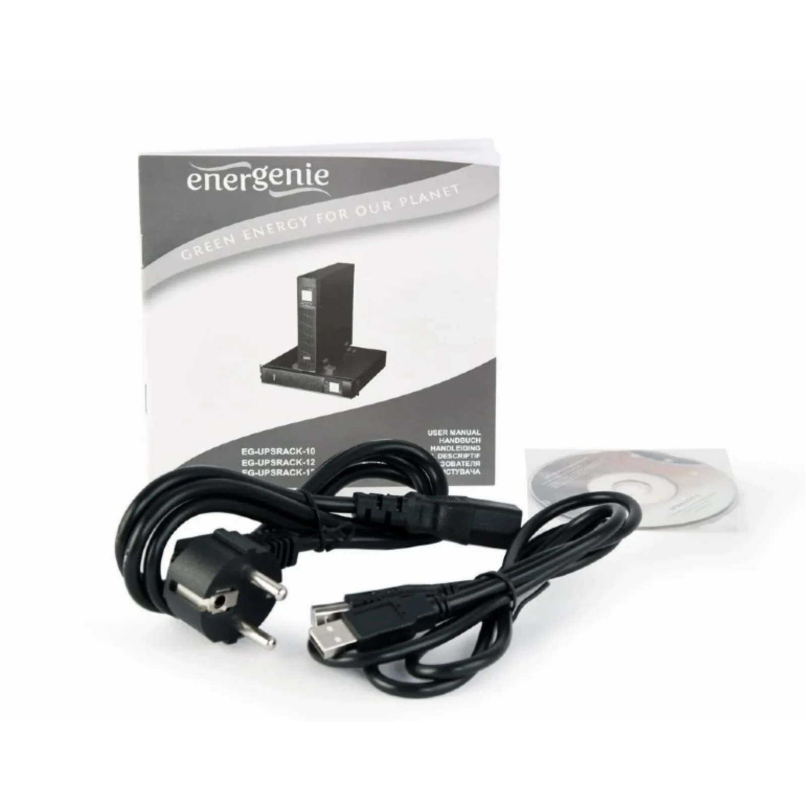 ИБП EnerGenie EG-UPSRACK-10 1000VA, Line Int., AVR, 3xIEC+1xSchuko, металл UA