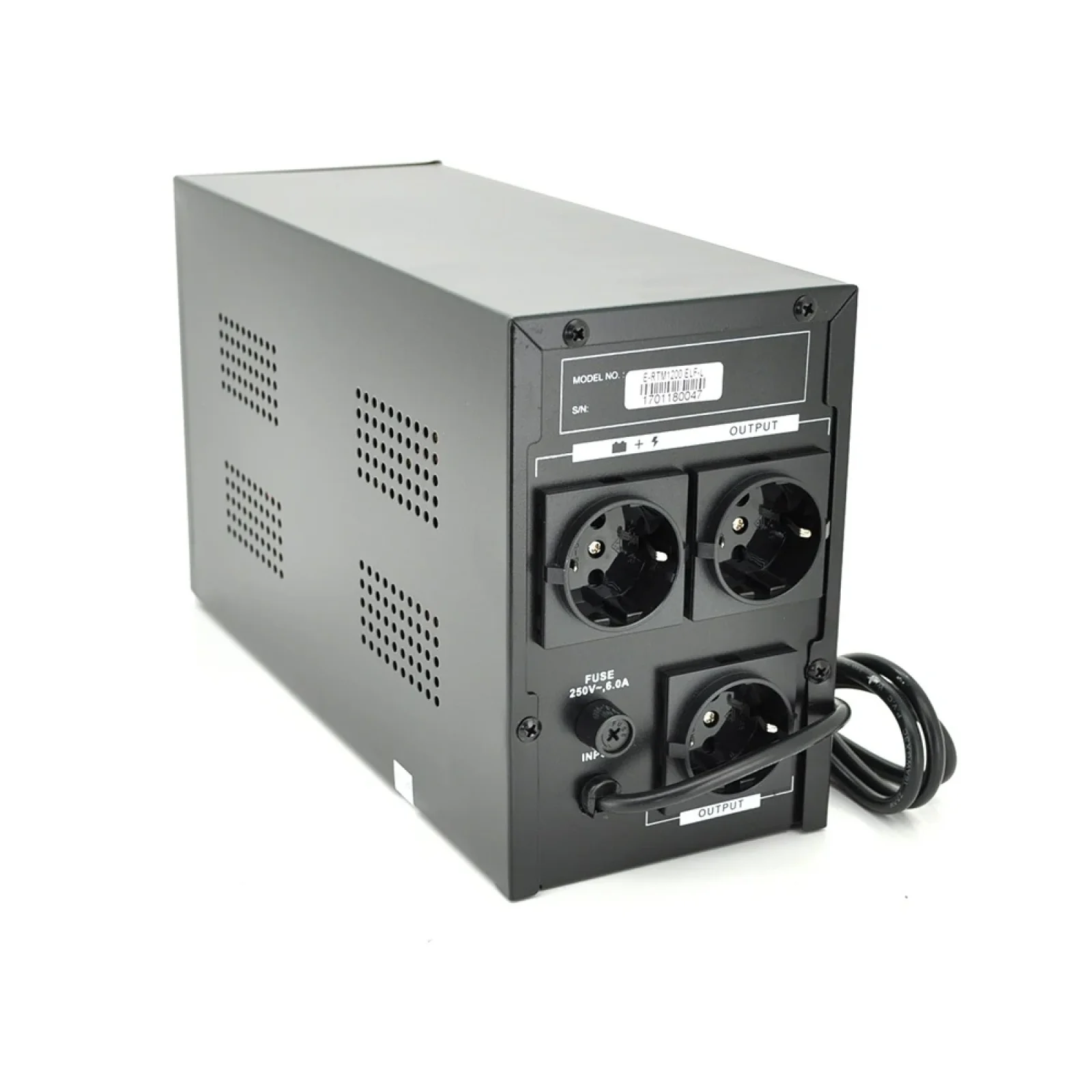 ДБЖ Ritar E-RTM1200L ELF-L 720W, Lin.int., AVR, 3xSchuko, метал (E-RTM1200/07858), E-RTM1200L/07858 UA