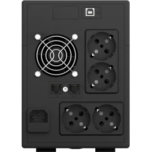 ДБЖ NJOY Cadu 1500 (UPCMTLS615HCAAZ01B), Lin.int., AVR, 4 x Schuko, USB, LCD, пластик UA