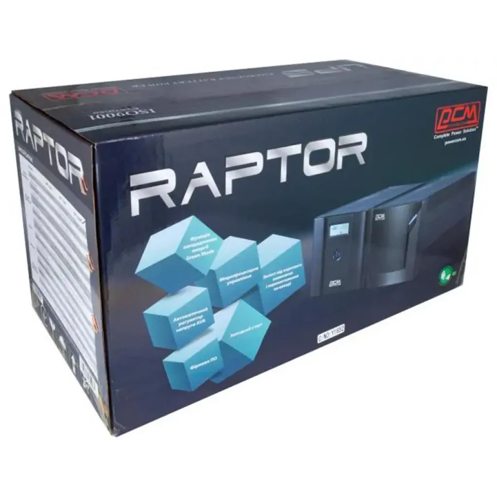 Джерело безперебійного живлення Powercom RPT-1500AP, 4xSchuko, LCD (00210225) UA