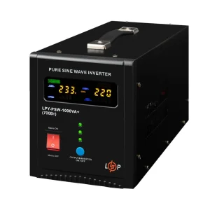 ДБЖ LogicPower LPY-PSW-1000VA+, Lin.int., AVR, 2 x евро, LCD, метал, з правильною синусоїдою 12V, LP22871 UA
