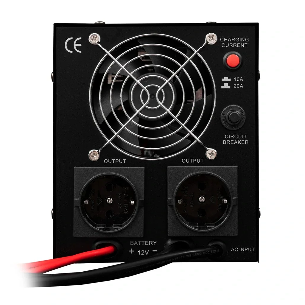 ДБЖ LogicPower LPY-PSW-1000VA+, Lin.int., AVR, 2 x евро, LCD, метал, з правильною синусоїдою 12V, LP22871 UA