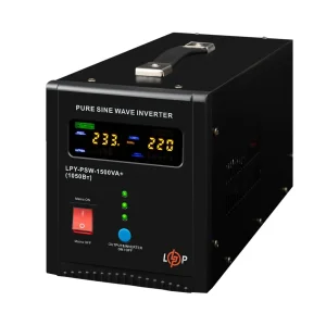 ИБП LogicPower LPY-PSW-1500VA+, Lin.int., AVR, 2 x евро, LCD, металл, с правильной синусоидой 24V, LP22872 UA