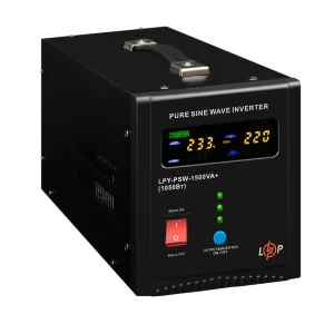 ИБП LogicPower LPY-PSW-1500VA+, Lin.int., AVR, 2 x евро, LCD, металл, с правильной синусоидой 24V, LP22872 UA