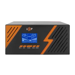 ДБЖ LogicPower LPM-PSW-1500VA (1050 Вт) Black, Lin.int., AVR, 2 x євро, метал, з правильною синусоїдою 12V, LP22754 UA