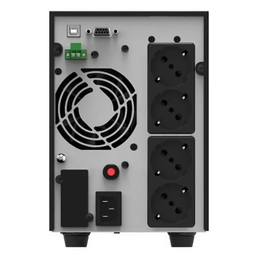 ДБЖ NJOY Echo Pro 2000 (UPOL-OL200EP-CG01B), Online, 4 x Schuko, USB, LCD, метал UA