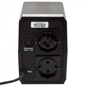 ДБЖ LogicPower LPM-525VA-P, Lin.int., AVR, 2 x євро, пластик, LP3170 UA