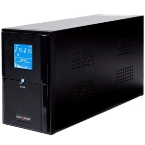 ДБЖ LogicPower LPM-UL1250VA, Lin.int., AVR, 3 x євро, USB, LCD, метал, LP4987 UA