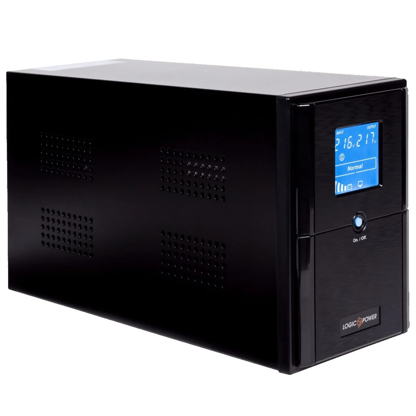 ДБЖ LogicPower LPM-UL1250VA, Lin.int., AVR, 3 x євро, USB, LCD, метал, LP4987 UA