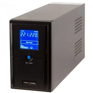 ДБЖ LogicPower LPM-L1100VA, Lin.int., AVR, 3 x євро, LCD, метал, LP4982 UA