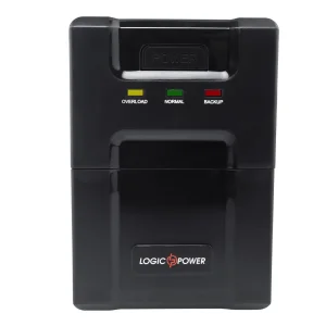ДБЖ LogicPower 600VA-P, Lin.int., AVR, 2 x євро, пластик, LP10003 UA