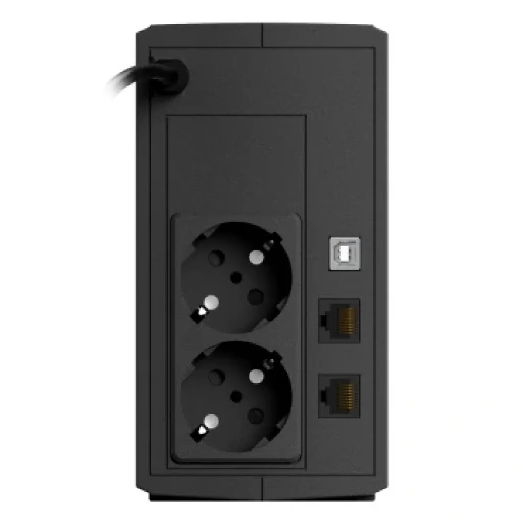 ДБЖ NJOY Keen 600 (UPLI-LI060KU-CG01B) Lin.int., AVR, 2 x євро, USB, пластик, Keen 600 USB UA