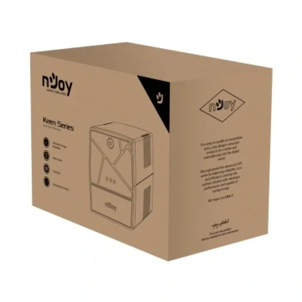 ДБЖ NJOY Keen 1500 (UPLI-LI150KU-CG01B) Lin.int., AVR, 4 x євро, USB, пластик, Keen 1500 USB UA
