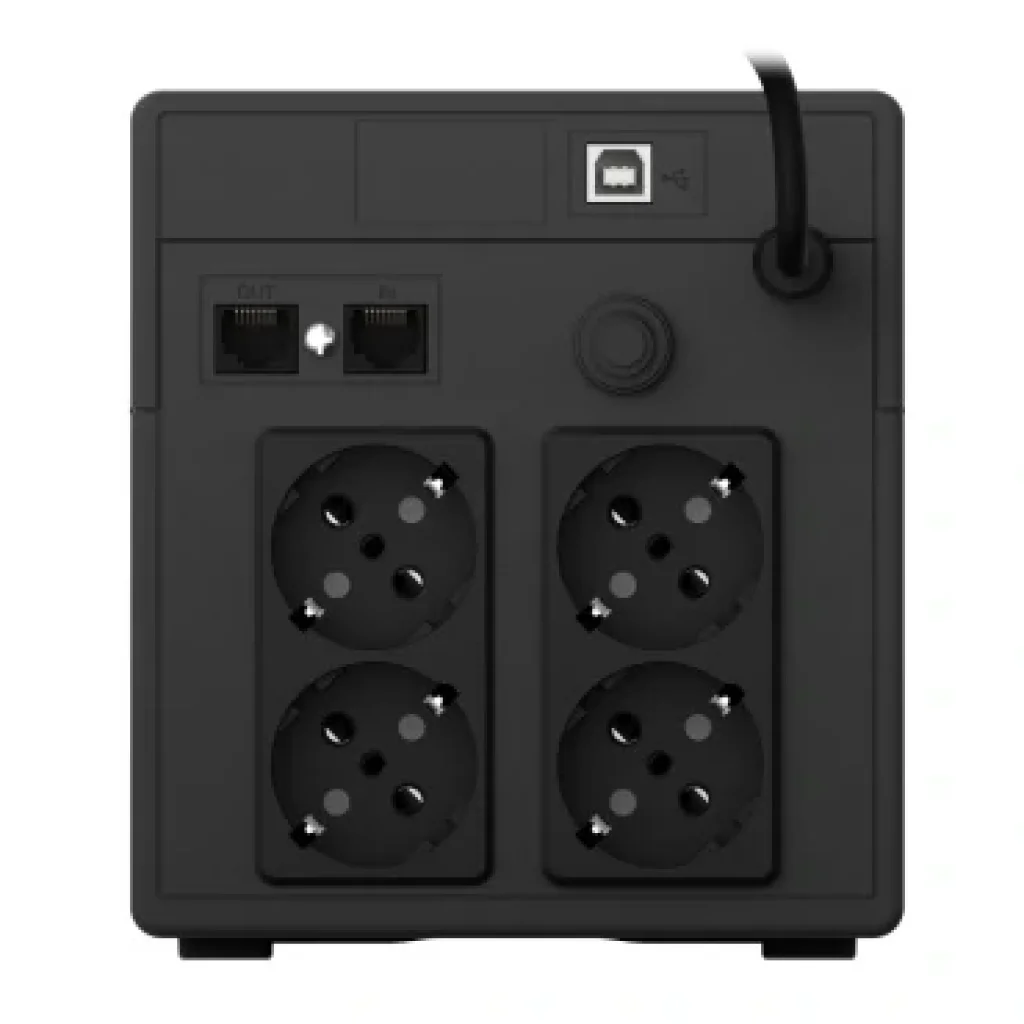 ДБЖ NJOY Cadu 1000 (UPCMTLS610HCAAZ01B), Lin.int., AVR, 4 x Schuko, USB, LCD, пластик UA