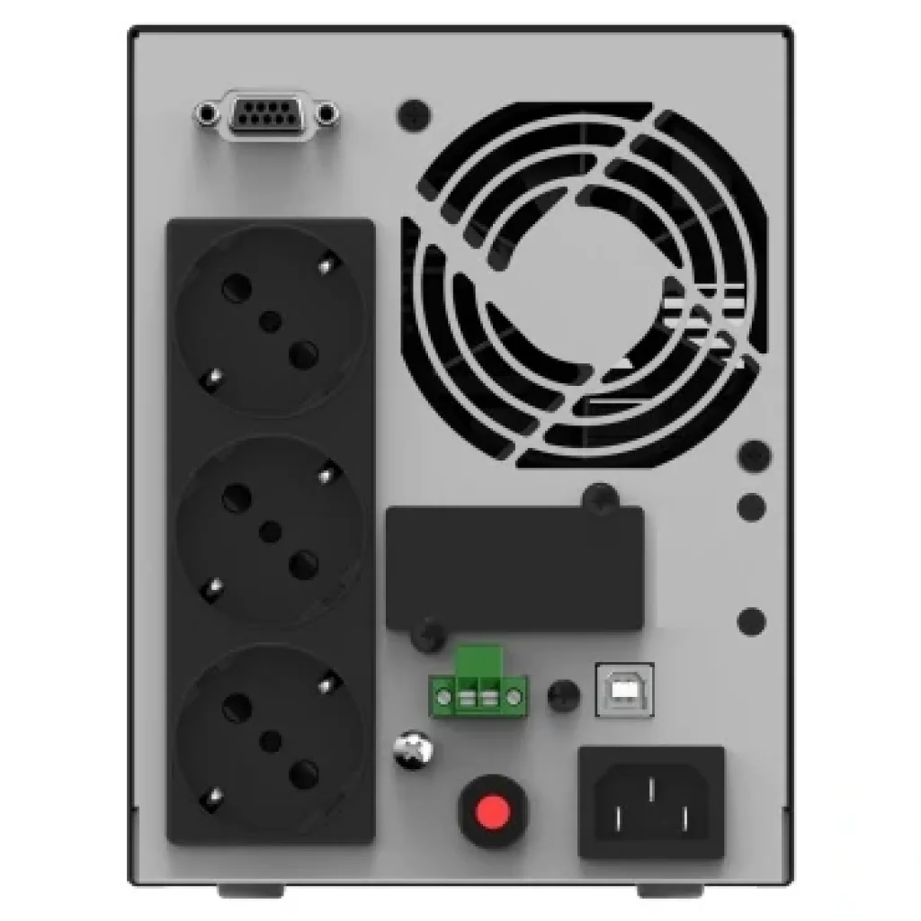 ДБЖ NJOY Echo Pro 1000 (UPOL-OL100EP-CG01B), Online, 3 x Schuko, USB, LCD, метал UA