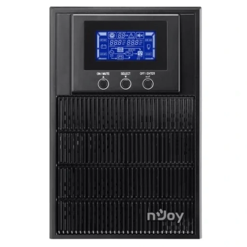 ДБЖ NJOY Aten Pro 1000 (PWUP-OL100AP-AZ01B), Online, 3 x Schuko, USB, LCD, метал UA