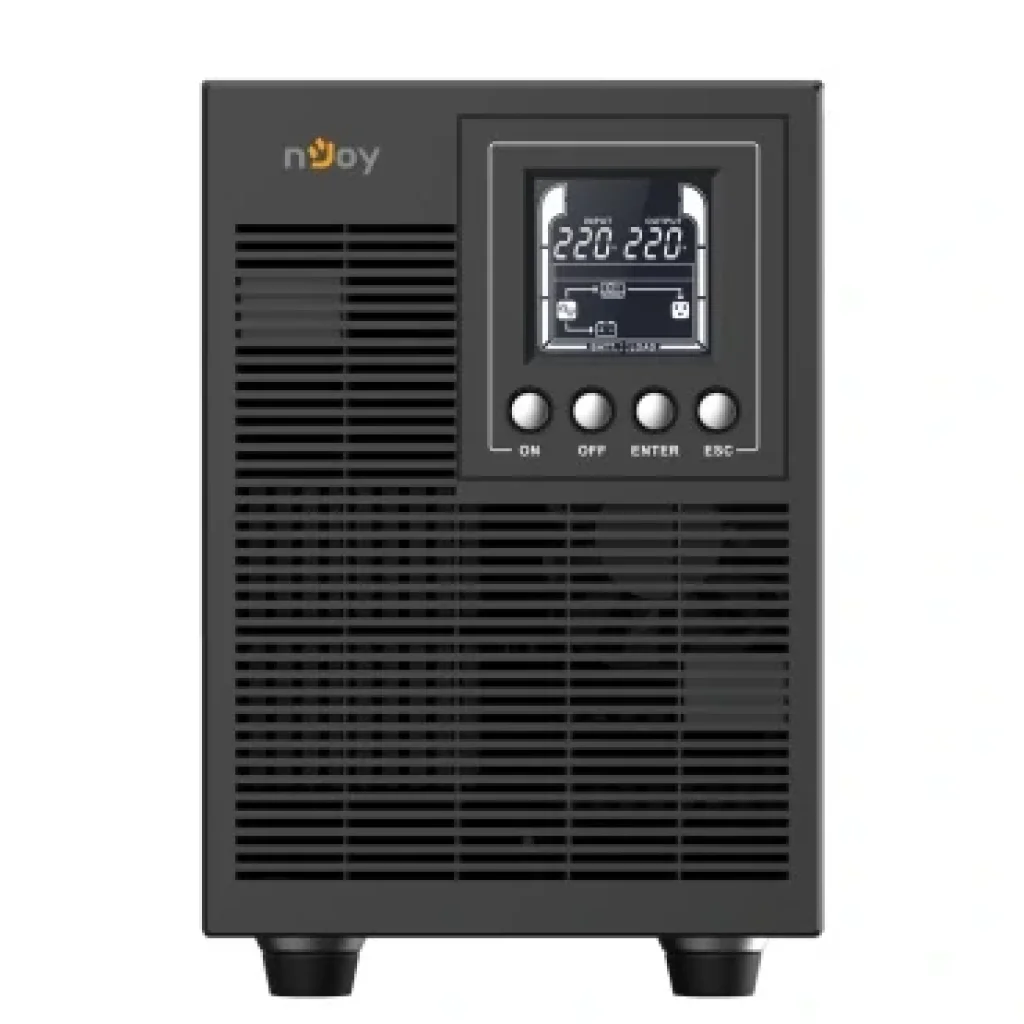 ДБЖ NJOY Echo Pro 2000 (UPOL-OL200EP-CG01B), Online, 4 x Schuko, USB, LCD, метал UA