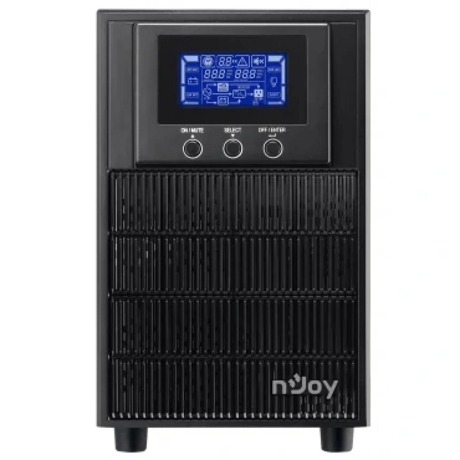 ДБЖ NJOY Aten Pro 2000 (PWUP-OL200AP-AZ01B), Online, 3 x Schuko, USB, LCD, метал UA