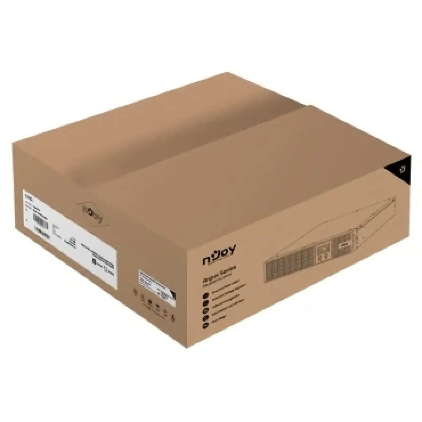 ДБЖ NJOY Argus 2200 (PWUP-LI220AG-CG01B), Lin.int., 4 x IEC, USB, LCD, метал UA